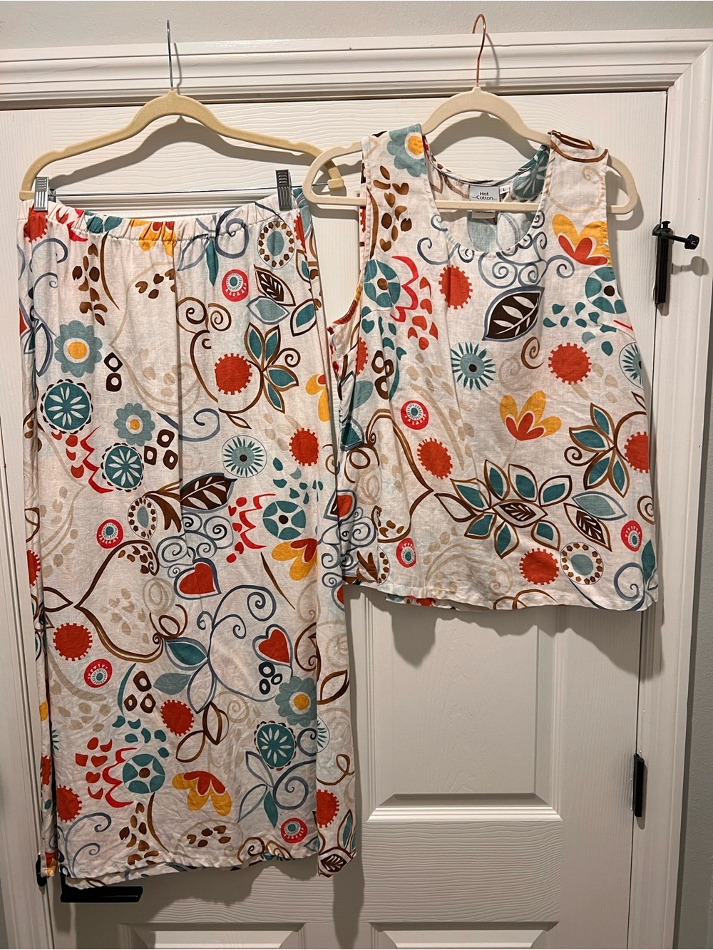 Hot Cotton Two Piece Set 100% linen
